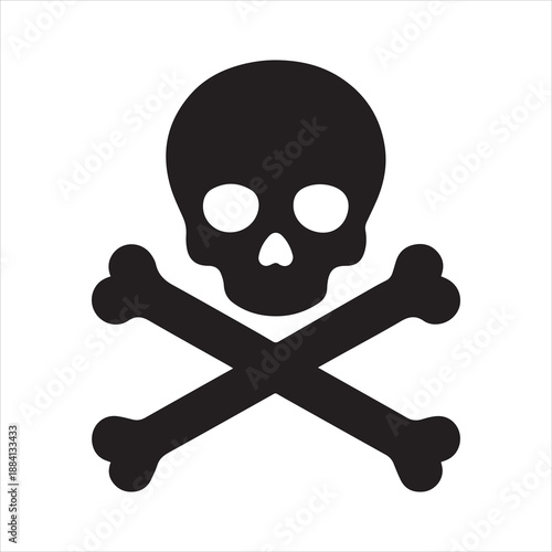 Skull And Crossbones Icon Vector