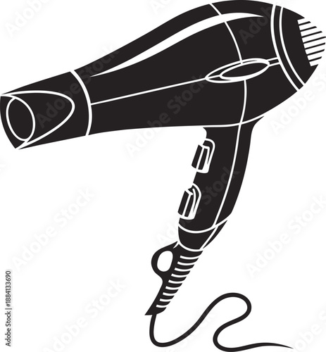hair dryer vector