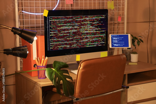Programmer's workplace with...