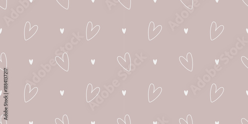 Seamless heart pattern with tiny hearts on a soft background. Designed for Valentine gift wrap, baby fabrics, and romantic tablecloth prints