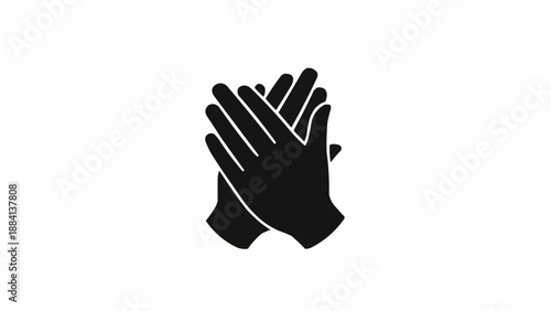 Clapping hands gesture showing applause and appreciation.