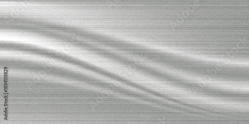 Silver foil background with metal mirror texture. Chrome gradient surface with light gloss simple abstract