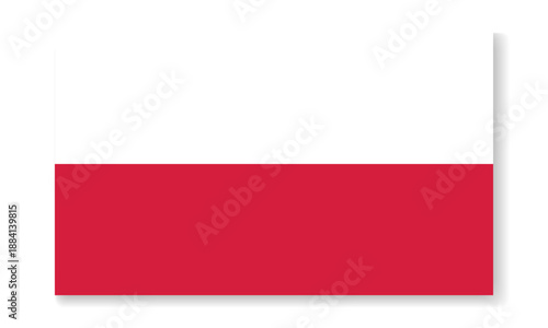 Free Download Poland republic national flag in flat style. Vector flat background. - GFXLoad