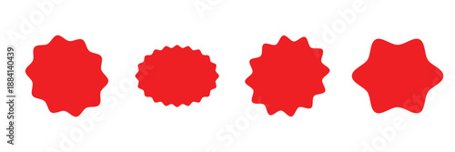 Circle sticker set. Wavy edge promo black badges. Star burst shape tags for price. Starburst speech bubbles. Starburst, black price sticker sunburst icons. eps10