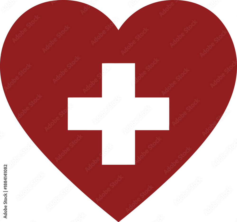 Fototapeta premium Set of three medical adhesive bandages including a line art sketch with a red cross symbol a solid black silhouette and a realistic flesh toned band aid with a square pad isolated