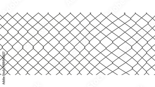 Chain link fence pattern on white background for design projects