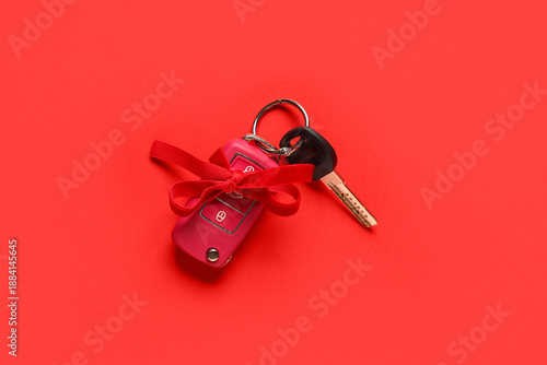 Gift keys of new car with b...
