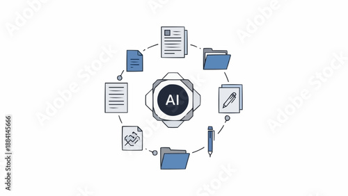 Artificial Intelligence Technology Concept Icon.