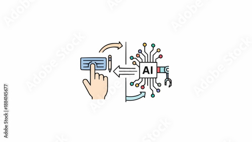Artificial Intelligence Technology Concept Icon.