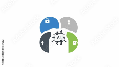 Artificial Intelligence Technology Symbol Logo.