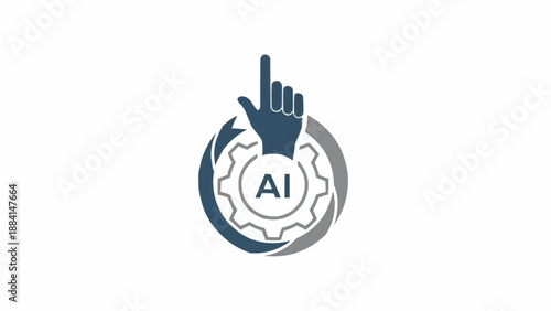 Artificial Intelligence Technology Symbol Logo.