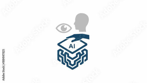 Artificial Intelligence Technology Symbol Design.