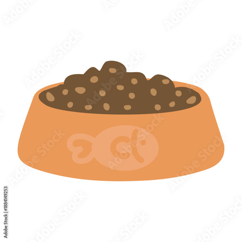 Bowl of Dry Cat Food