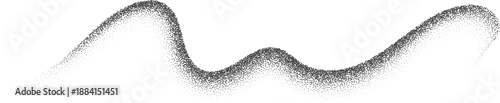 Abstract grain texture with stippled shadow and wavy line