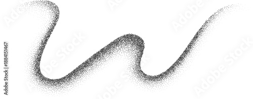 Noisy grainy background with stippled brush and soft shadow fade. Mountain silhouette