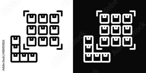 High Volume Icon White And Black Background Style