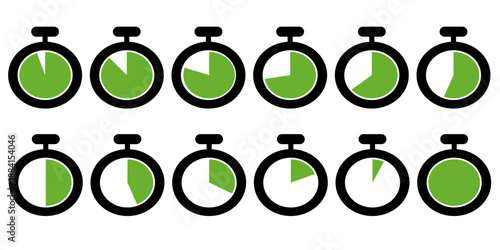 Vector illustration of a green bottle set inside a circular button element as a business sign icon and silhouette symbol for art design
