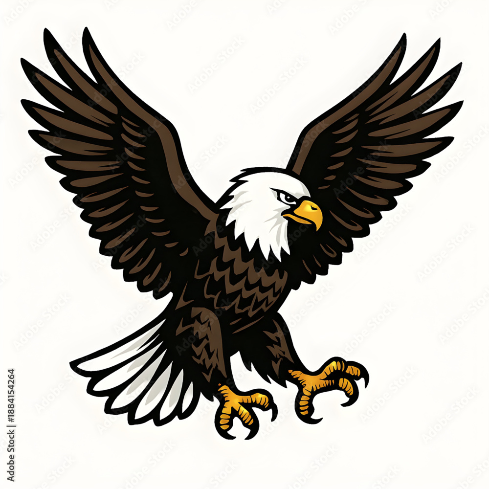 Fototapeta premium A eagle illustration vector style 