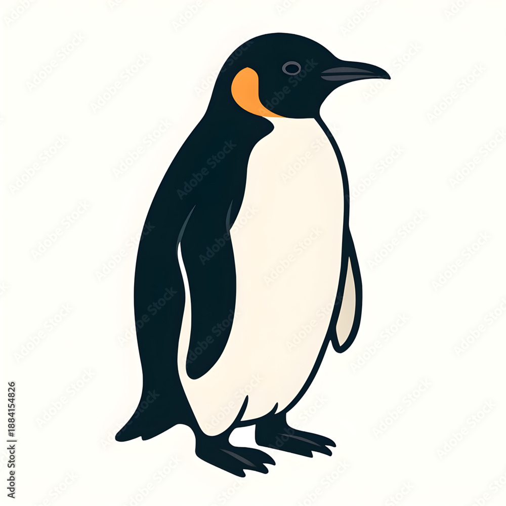 Obraz premium A penguin illustration vector style