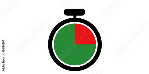 Vector illustration set of an abstract green background featuring a national flag button icon and arrow symbol as a round travel badge emblem