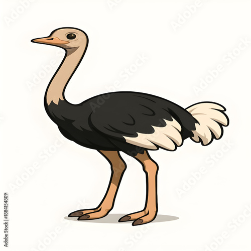 A ostrich bird illustration vector style 