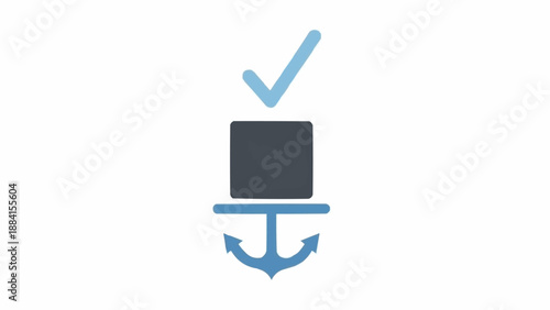 Black Square Checkmark Icon Anchor.