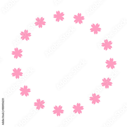 Sakura frame. Spring flower cherry blossom elements for poster, invitation card, flyer and season greeting card.