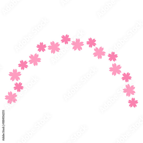 Sakura arch frame. Spring flower elements for poster, invitation card, flyer and season greeting card.