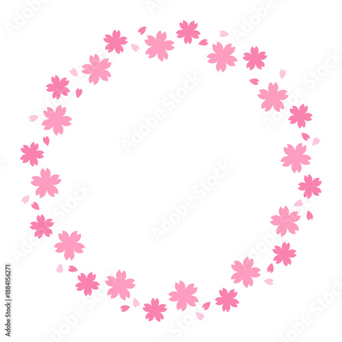 Sakura frame. Spring flower cherry blossom elements for poster, invitation card, flyer and season greeting card.