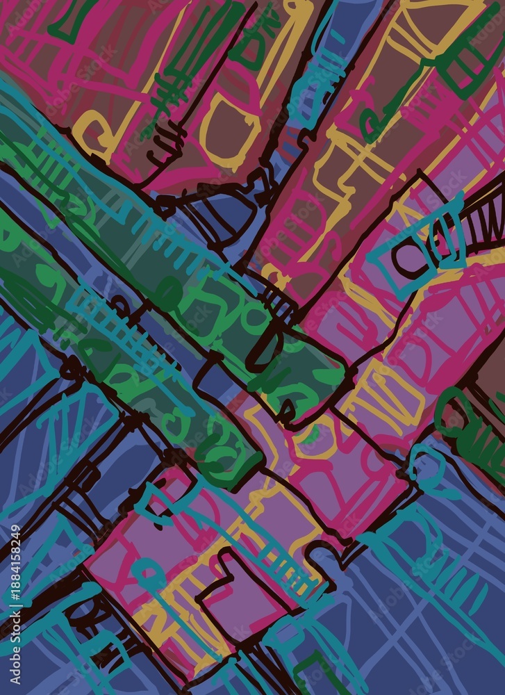 Obraz premium Abstract image for printing. Picture for modern interiors. The picture is painted by hand on a tablet.