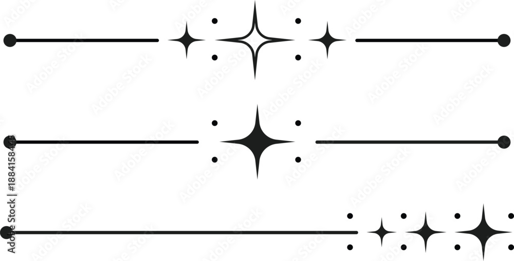 Ταπετσαρία Collection of minimalist black horizontal line dividers featuring various center