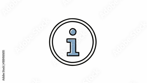 Information icon in a circle.