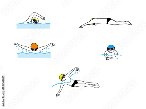 水泳男性イラスト