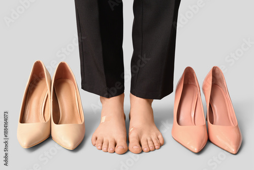 Legs of young woman with ca...