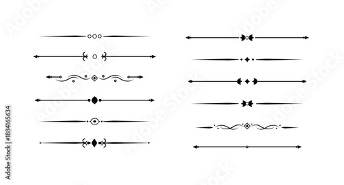 Vintage decorative lines. text dividers. Line border separators Vintage dividers. Vector