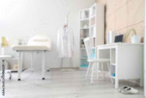 Blurred view of medical off...