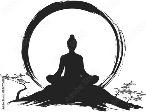 Art & IllustrationLord buddha illustration for logos tattoos stickers and wall decors