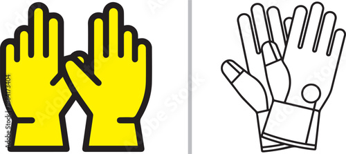 A minimalist black and white vector illustration featuring a high-voltage electrical unit icon and an industrial warning beacon on a pole with a red indicator light.