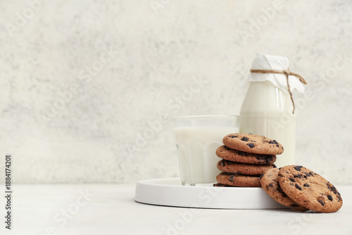 Plate of sweet cookies with...