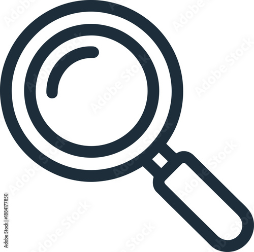 Magnifying Glass Icon Simple Search Tool Vector Graphic