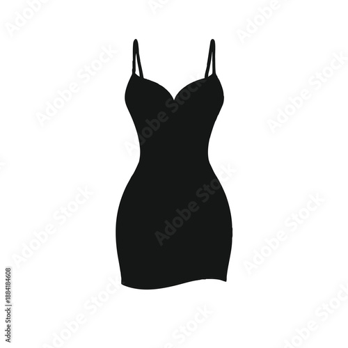 Black Silhouette Bodycon Mini Dress Icon