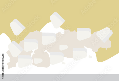 Crack Cocaine Concept Illustration Vector Style