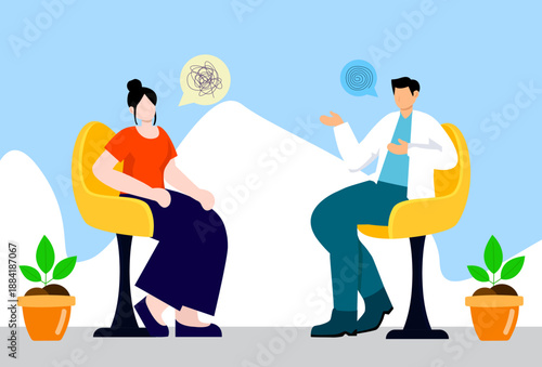 Therapy Concept Illustration Vector Style