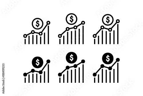 Financial growth icon. Vector illustration design.