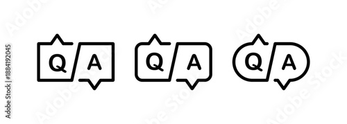 Question answer icon. Vector illustration design.