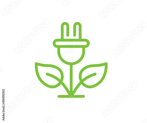 Eco plug icon. Vector illustration design.