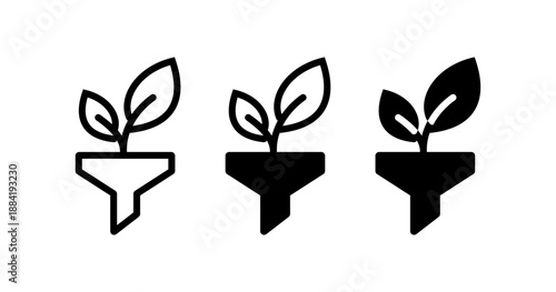 Plant filters icon. Vector illustration design.