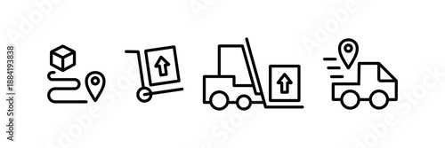 Delivery and logistics icon set. Vector illustration design.
