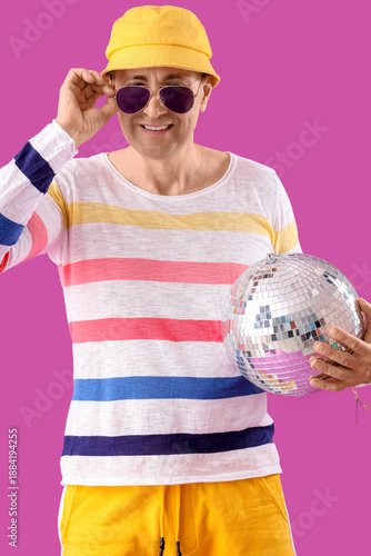 Cool mature man with disco ...