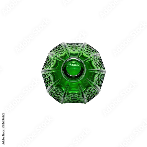 Green Glass Bottle Top View